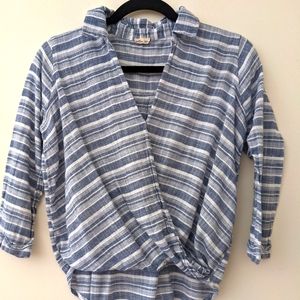 Hollister Gauzy Cotton Wrap Top